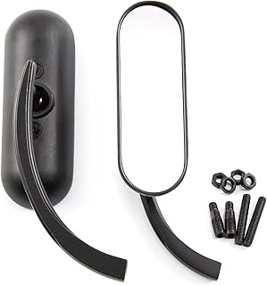 Espejo retrovisor ovalado para motocicleta con tornillos de 8 mm y 10 mm, color negro, retro, para Touring Cafe Racer, Roller Cruiser Sportster XL883 1200 48 72