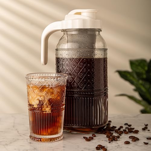 Cold Brew Coffee Maker 64 oz – Airtight Glass Mason Jar Pitcher Brewer with Leak-Proof Lid & Handle, Wide Mouth Iced Cof - Additional View