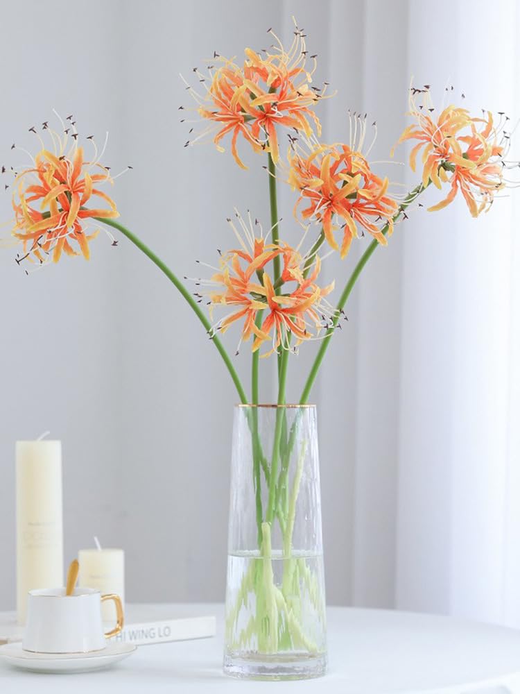 Amazon.com: Marooma Artificial Spider Lilys Flowers, 5 Stems 26.38