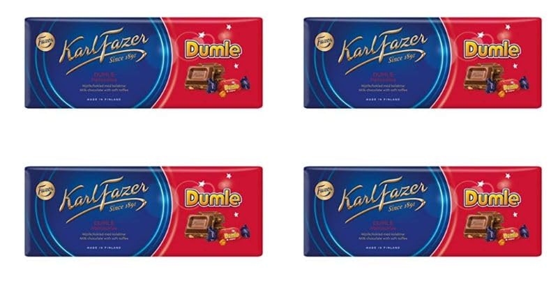 Fazer Karl Fazer Dumle Chocolate 4 Bars of 200g
