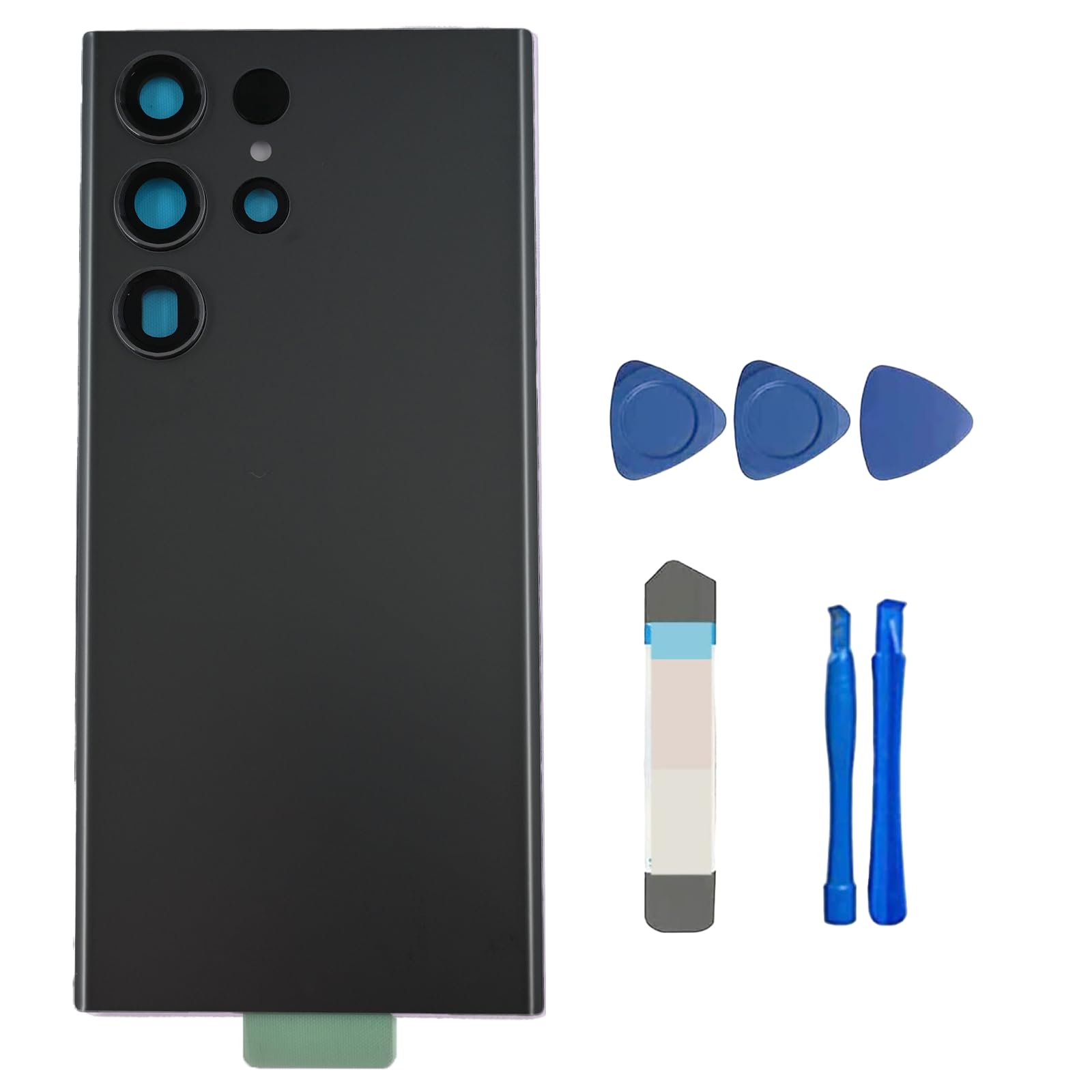 Tapa de vidrio Samsung S23 Ultra con adhesivo preinstalado para reparación hermética 7