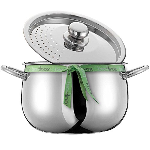 Gerlach, Pentola con Coperchio Simple di 24 cm, 2l, Acciaio