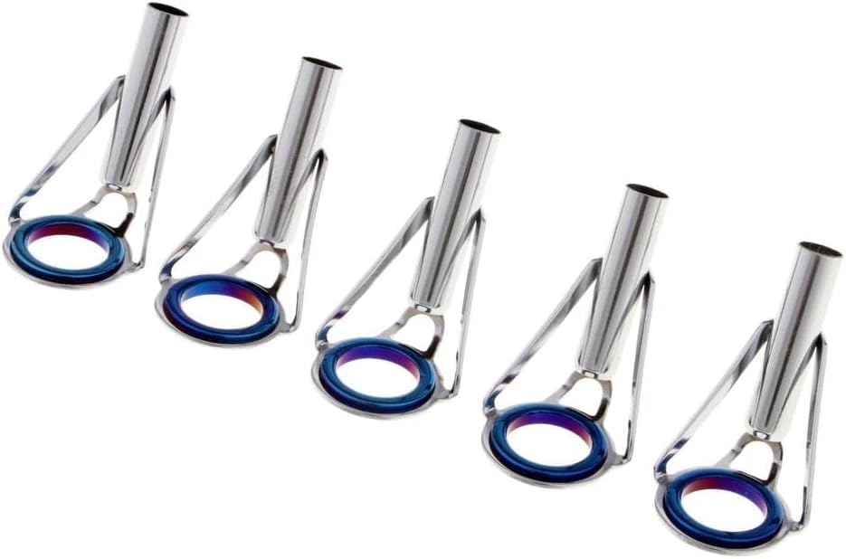 5pcs Fishing Rod Guides Tips Repair Kit Spinning Casting Rod Tip Ring Size 9