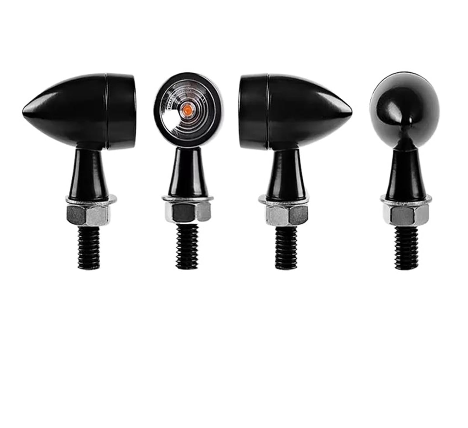Universali Per Moto LED ABullet Lampeggiante 12V Indicatori Di Direzione indicatori moto(4 Pcs-Black Shell)