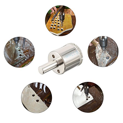 sourcingmap 2PCS 30mm Diamond Coated Hole Saw Drill Bits for Glass Ceramic Tile Marble Rock Porcelain Bottles Pots Brick - Image 4