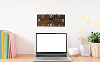 Vista 6 de Wooden wall clock, Rectangular wall clock, Modern wall clock, Rustic wall clock, Non-Ticking wall clock, Silent wall clock, Wall clock rectangular