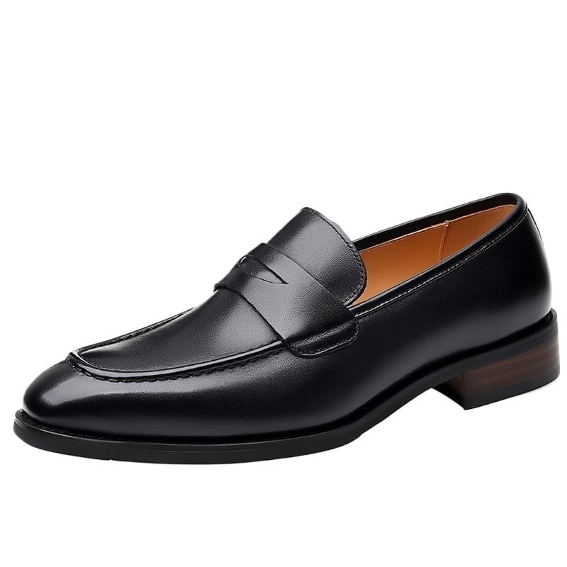 Elegant Shoes for Men Men's Lightweight Classic Mens Comfortable Slip on British Style Shoes Male Casual Leather Shoes Men Wedding Dress Loafers