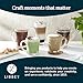 Libbey Tapered Glass Mug Set of 8, 15.5 Oz Thick, Clear Glass Coffee Cups w/ C-Shaped Handle, Dishwasher Safe Coffee Mugs Set for Tea, Cider and More