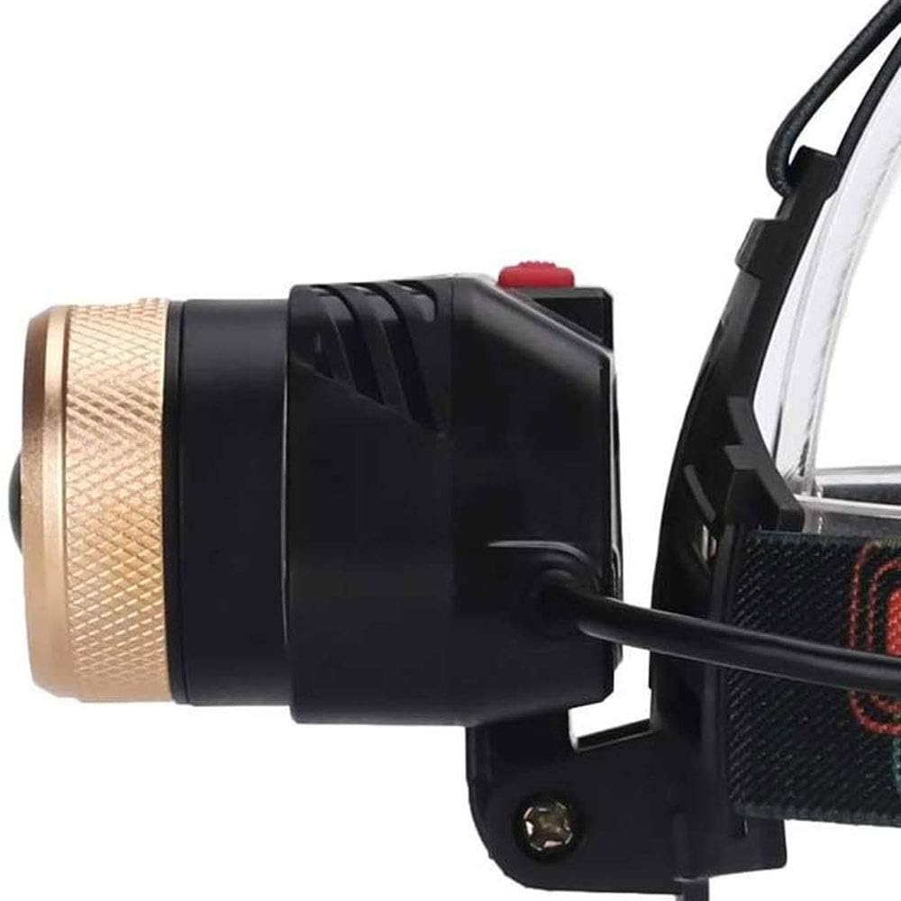 Latarka czołowa LED, przenośne latarki czołowe latarka czołowa USB akumulatorowa opaska na rękę światła Zoomable Mini reflektory wędkarskie