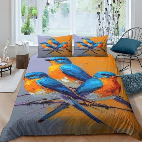 Housse de couette zippée triangles bleus 3D pour changer de lit sans effort - 4
