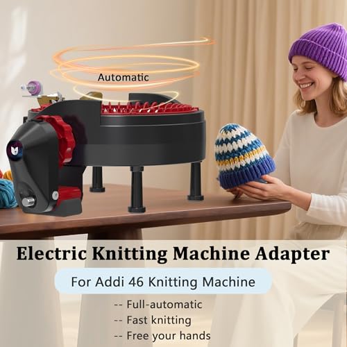 Image of Electric Knitting Machine Adapter for Addi 46 Knitting Machine, Automatic Adapter for Crochet Machine, Knitting Machine Accessories, Black