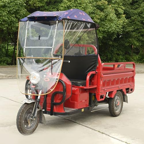 大人用 三輪車カバー ユニバーサル、スクーターカバー、リップストップ生地と防風フレーム、 すべての三輪車に適合-反射ストリップ付き、オールシーズン三輪車用衣類(Purple,90cm/35.4in)