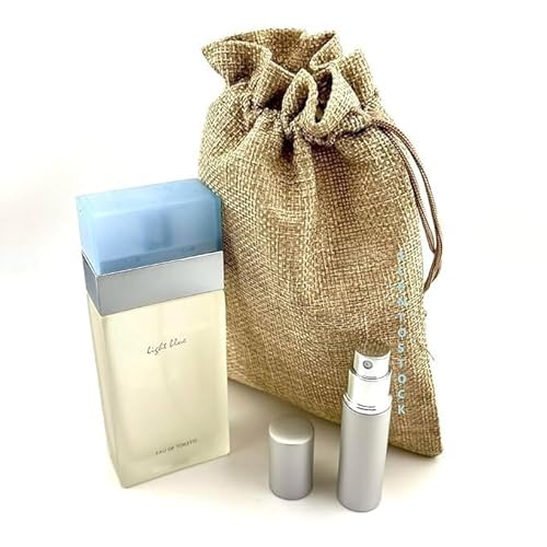 BUNDLE- Light Blue Perfume for Women Eau De Toilette Spray 3.3 oz & Mini Refillable Atomiser