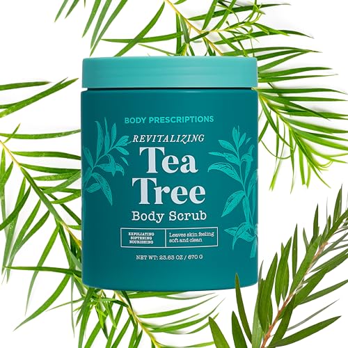 Image of Body Prescriptions Exfoliating Body Scrub - Body Cleanser for Nourished, Ultra-Smooth Skin, Tea Tree
