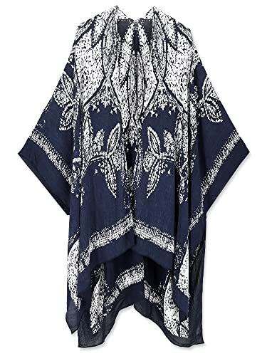 Image of Spicy Sandia Kimonos for Women Floral Beach Cover Up Loose Swimsuit Bathing Suit Coverup Cardigan for Summer Swimwear