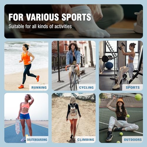 Image of 6 Pairs Ankle Socks for Women Breathable Cotton Socks Anti Slip Low Cut Soft Casual Socks