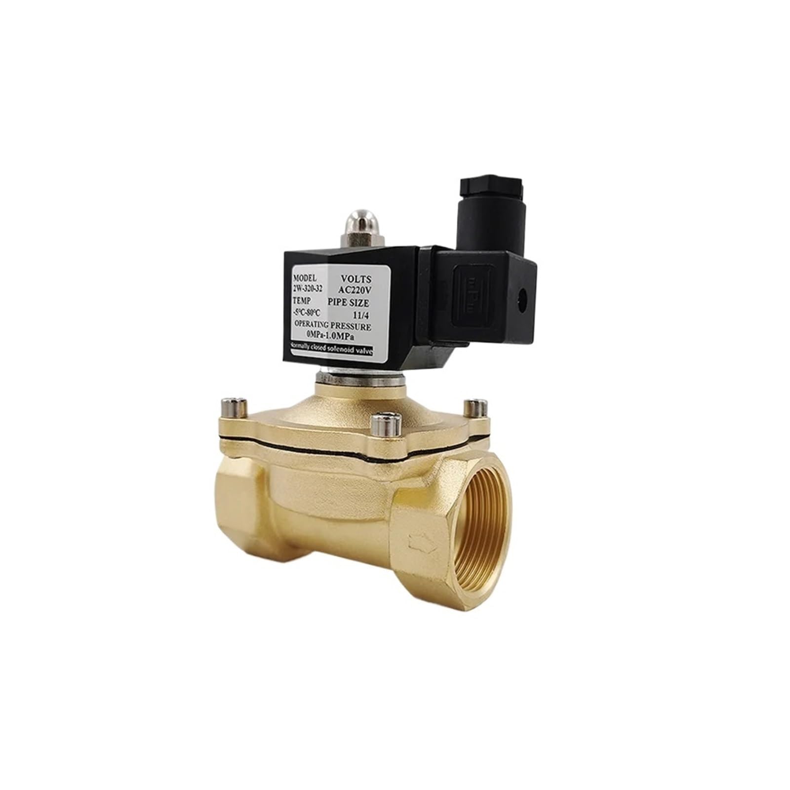 Padgcnor Dn15 Electromagnetic Valve Normally Close Brass Electric Solenoid Valve For Water Oil Air(,Ac220v)