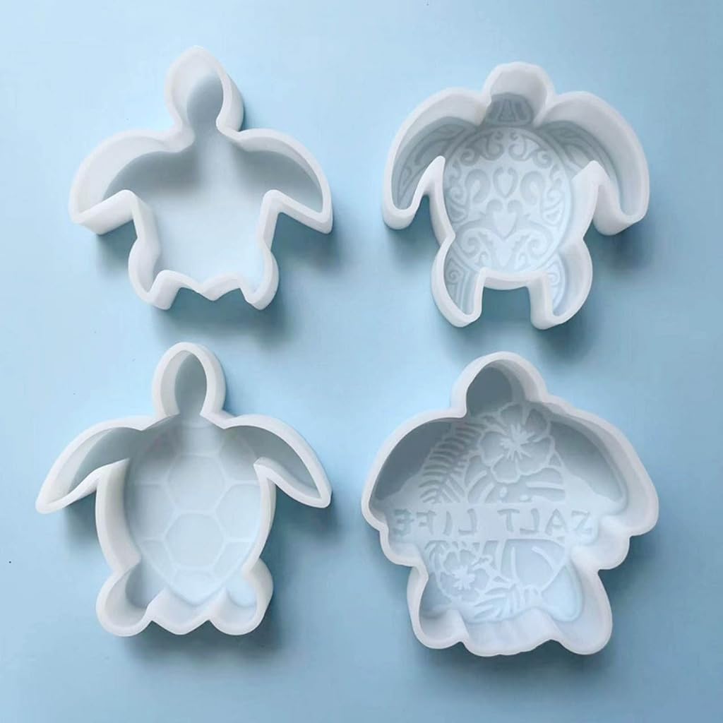 Silikonform Schildkröte Mit Sukkulenten – Für Kerzen, Seife, Harz, DIY, 3D-Zylinder