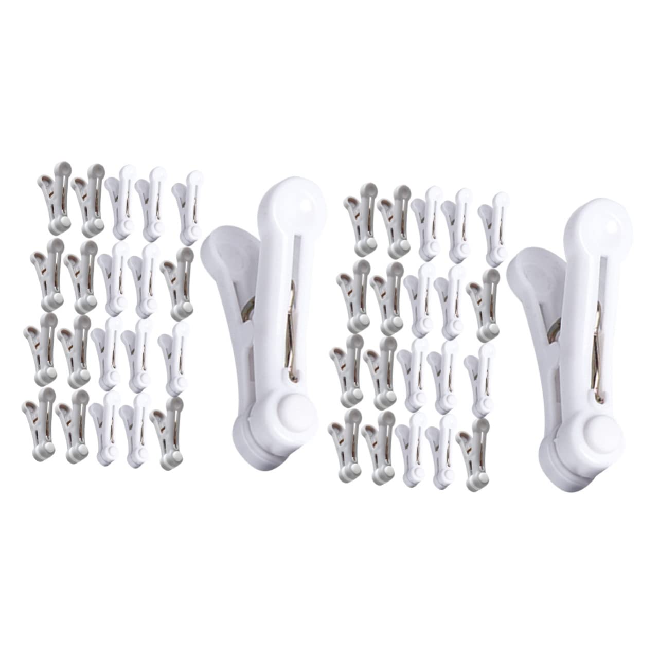 MAGICLULU 64pezzi Clip Per Asciugare Antivento Mollette Per Abbigliamento e Trapunte Fissaggio Per Asciugamani e Biancheria Design Resistente e Facile Usare