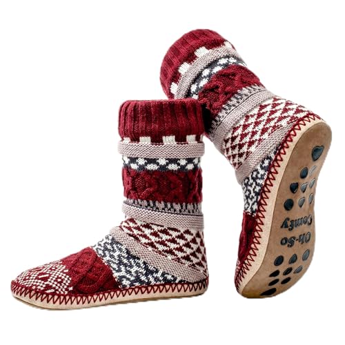 Image of cosyone1997 Slipper Socks for Women Warm Fuzzy Non Slip Soft Sole