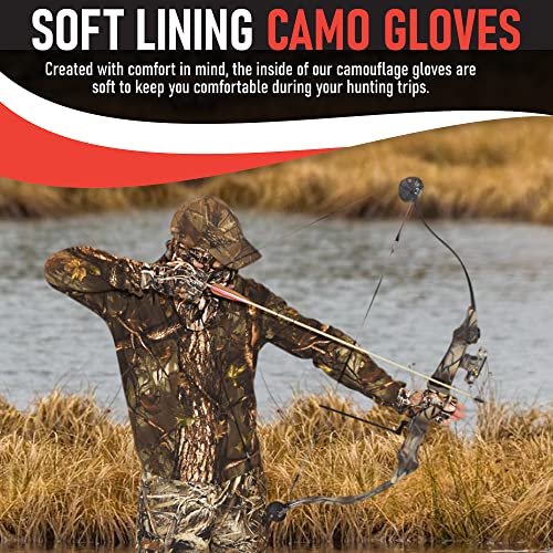 Decoypro Lightweight Fingerless Hunting Gloves For Men - Camo Gloves For Deer Hunting & Fishing With Textured Grip Palm & Soft Lining – Comfortable Hunting Accessories - 1 Size Fits Most L To Xl #TOP4