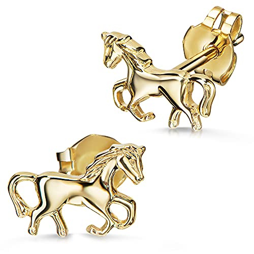 Pendientes de plata de ley 925 chapados en oro para niña AMZ0561 de alta joyería infantil