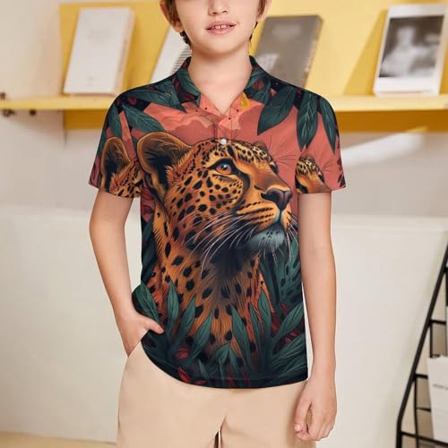 Boys' Classic Polo Shirts Short Sleeve Moisture-Wicking Golf & Tennis Shirts for Youth Teens Marine Anchor2