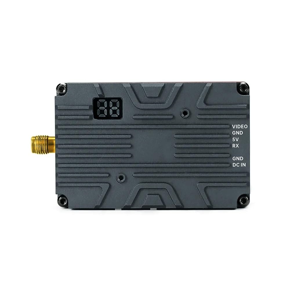 TERK Analog VTX 4.9-6 Max 10W Trasmettitore video e ricevitore in metallo Collegamento FPV adatto for la trasmissione di droni RC