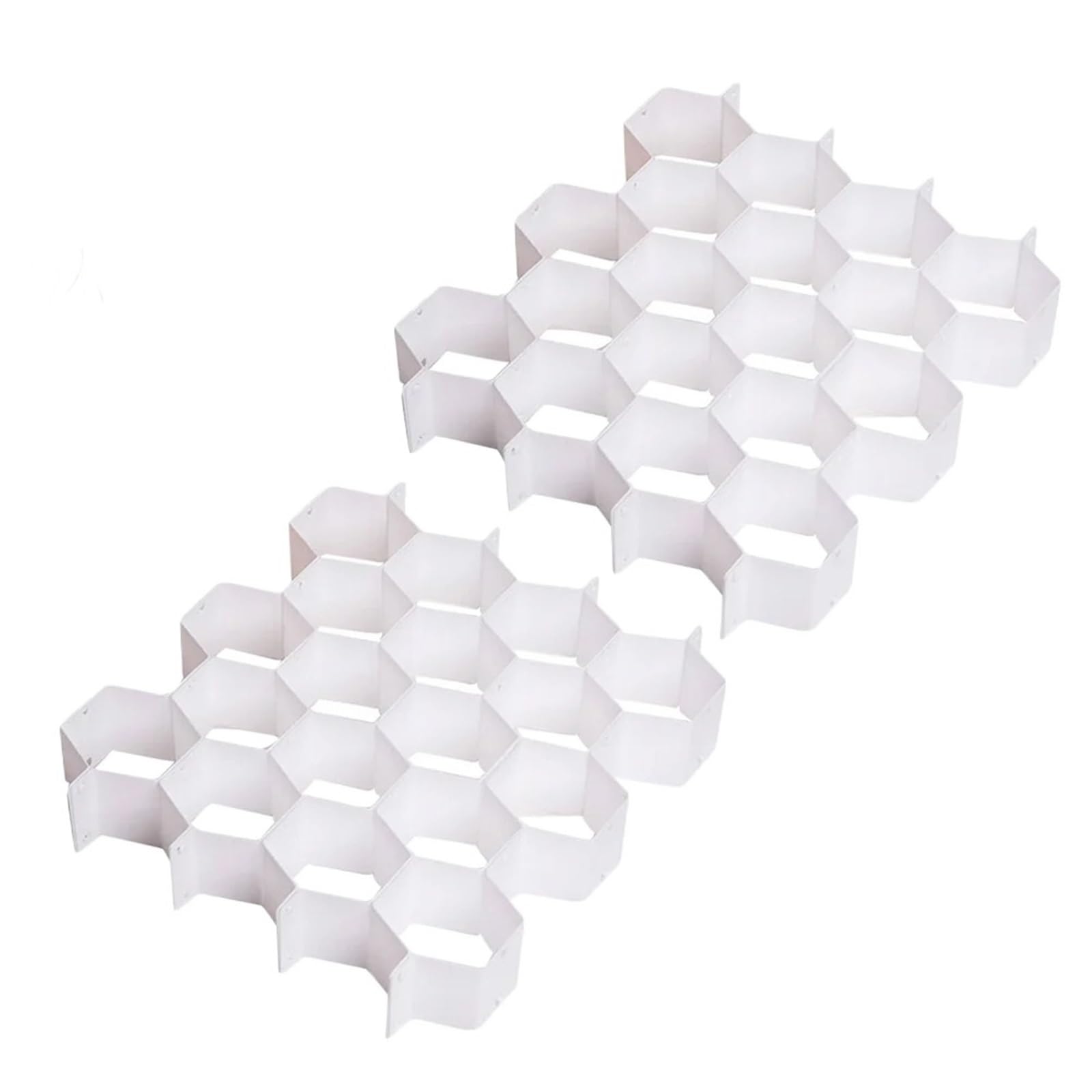 Fjoadnvm One Color Drawer Dividers 2Sets Drawer Organizer Honeycomb Design Adjustable Dividers For Closet Dresser Under Bed Storage Compartment