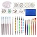 Jjoer Narzędzia do malowania kropkowanych narzędzi do malowania narzędzi do samodzielnego wykonania mandala kropki zestaw narzędzi do malowania skałkowego zestaw narzędzi do malowania kropkami mandala narzędzia kropki 07