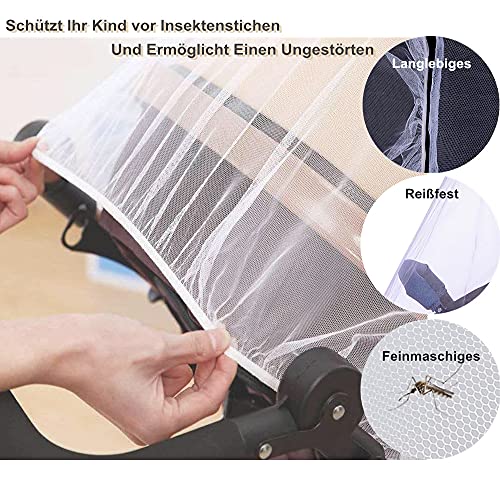 Zanzariera universale per carrozzina, protezione a...