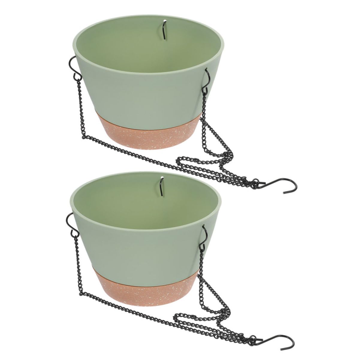 Pot de fleurs décoratif Lurrose suspendu en plastique avec crochets pour plantes