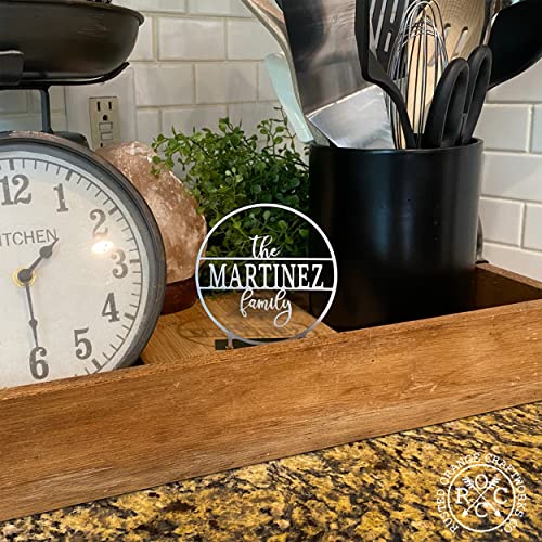 Rocc Rusted Orange Craftworks Co. Anderson Tabletop Or Shelf Personalized Name Sign - Freestanding Personalized Family Name Sign Last Name Signs For Home Decor Custom Name Sign Standing (12 Inch Family Name) #TOP5