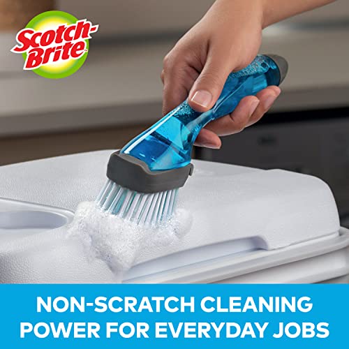 Image of Scotch-Brite Kitchen Brush Kit - Glass and Water Bottle Brush & Advanced Soap Control Dishwand Brush - Scrub Brushes for Cleaning Kitchen and Washing Dishes