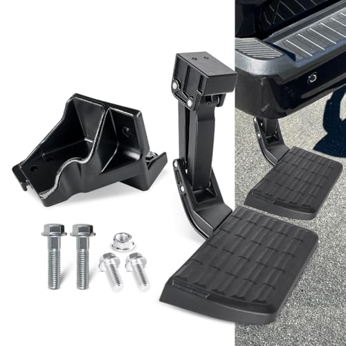 Aurorasters Rear Bed Step Retractable Bed Step Bumper Step for