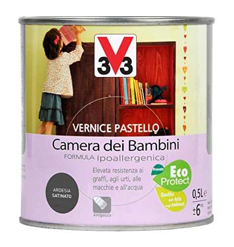 V33 Vernice Pastello Camera Bambini Ardesia 0,5 L
