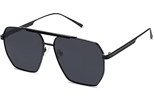 Oversized Polarized Retro Sunglasses Square Frame for women