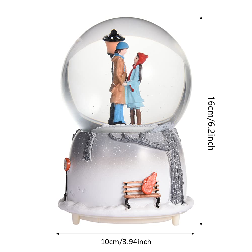 Snow Globe Christmas Snow Globe Castle Crystal Ball Automatic Snowfall ...
