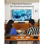 ULTIMEA 5.1 Sound Bar for Smart TV, with Dolby Atmos, 410W Peak Power, Surround Sound System for TV, Wireless Subwoofer Bass Boost, Surround Adjustable, APP Control, Poseidon D60(New 2025 Model) - Image 5