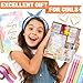 Nollh Gifts for 8 9 10 11 12 Year Old Girl - DIY Journal Kit for Teen Tween Girls, Stationary Scrapbook & Diary Supplies Set, Girl Gifts Arts and Crafts Stuff, Toys for Ages 8-13