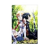 Sword Art Online Anime（18） Canvas Poster Wall Art Decor Print Picture Paintings for Living Room Bedroom Decoration Unframe: 16x24inch(40x60cm)