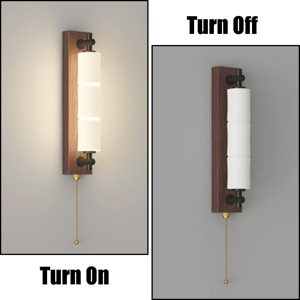Lampada da parete con sorgente luminosa 24 W, lampada in stile industriale nordico, applique in legno PE a testa singola, lampade a for sala pranzo, camera letto, soggiorno