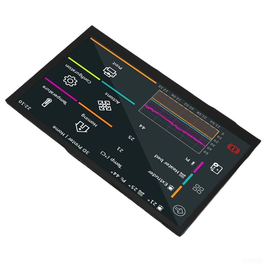 12,7 cm (5 Zoll) Touchscreen-Display für 3D-Drucker für Voron für Klipper Unterstützung 800 x 480 Auflösung für Raspberry Pi kompatibles Bedienfeld, schwarz, 121 x 76 mm