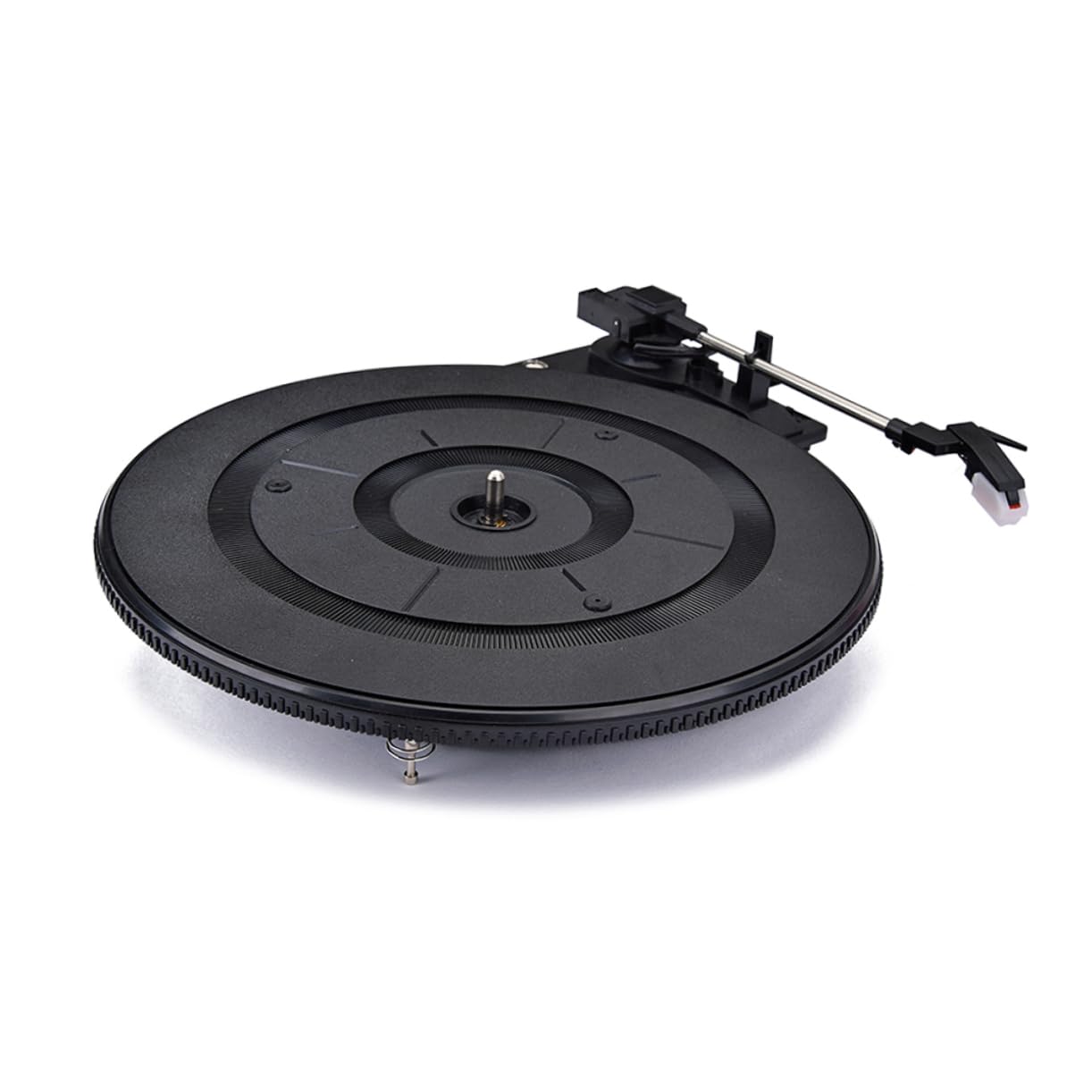 Platine Vinyle Vintage 28cm Noir, Lecteur Disque Haute Fidélité Portable