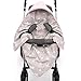 EliMeli Manta envolvente para portabebés, manta para asiento de coche y cochecito, con relleno Minky, universal, por ejemplo, Maxi Cosi, ideal como manta para el carrito de bebé, color rosa