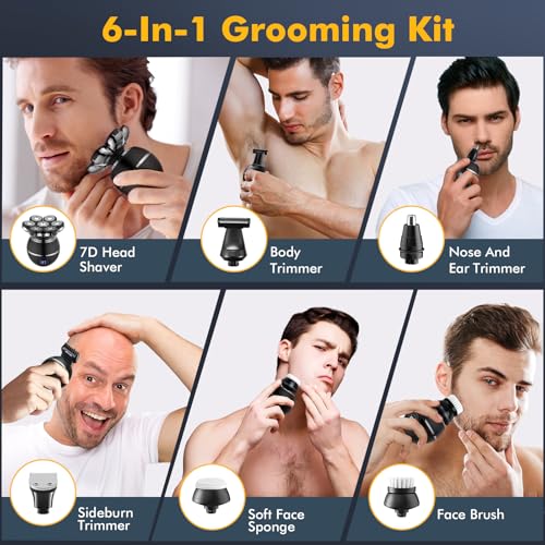ETENTOUS Head Shavers for Men, 2025 Upgraded Head Shavers for Bald Men, IPX6 Waterproof Head Shaver, LED Display, Rechargeable Mens Head Shaver - Image 6