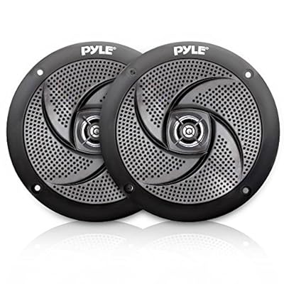 Pyle Marine Speakers - 5.25 Inch Low Profile Slim Style Waterproof Wakeboard Tower and Weather Resistant Outdoor Audio Stereo Sound System with 180 Watt Power - 1 Pair in White (PLMRS5B)