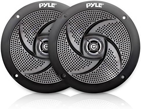 Pyle Marine Speakers - 5.25" Inch Low Profile Slim Style Waterproof Wakeboard Tower and Weather Resistant Outdoor Audio Stereo Sound System with 180 Watt Power - 1 Pair in Black (PLMRS5B) , White
