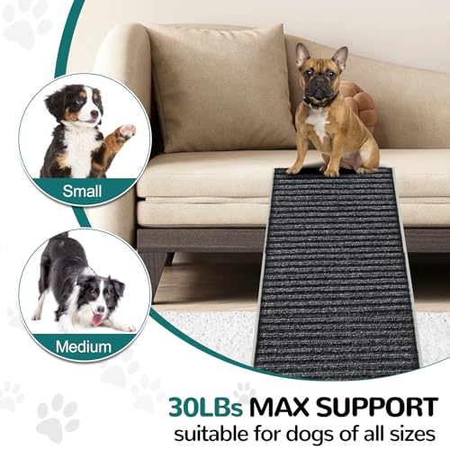 Indoor Dog Ramp Bed for Small Medium Pets,Folding Collapsible Cat Ramp, Adjustable Height Dog Ramp with Non-Slip Carpet for Couch,Sofa,Chair - Image 4