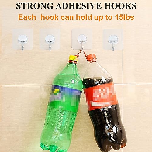 FOTYRIG-Adhesive-Hooks-Heavy-Duty-Wall-Hooks-Sticky-Hooks-for-Hanging-Wall-Hangers-Without-Nails-15lbMax-180-Degree-Rotating-Seamless-Stick-on-Bathroom-Kitchen-Office-Outdoors-10-Packs